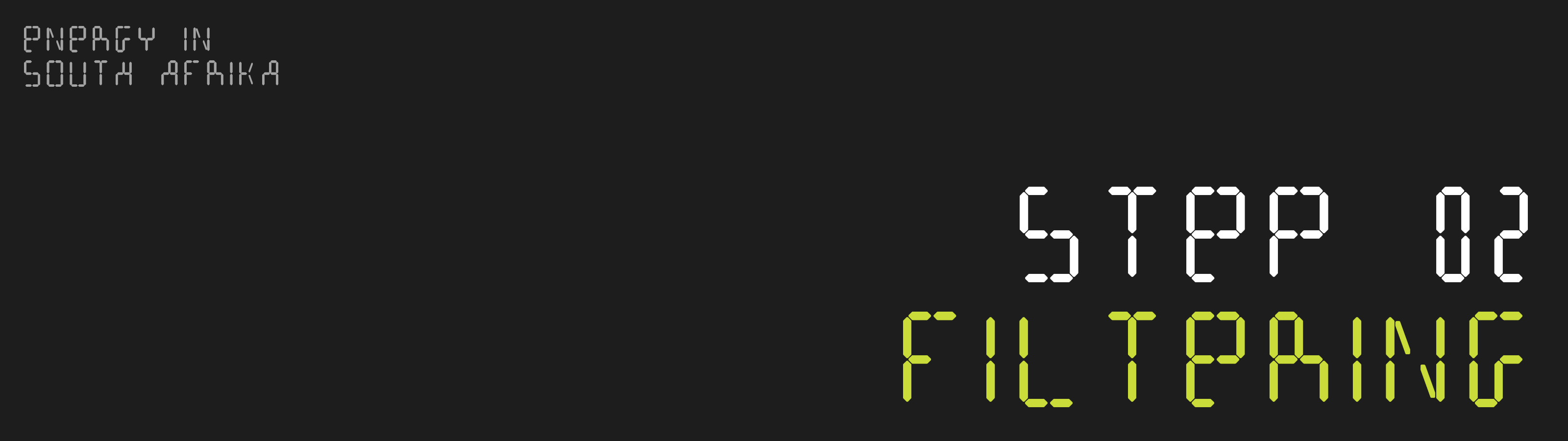 Step 2 Filtering the datasets